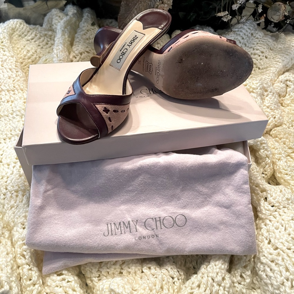Jimmy Choo Slides in Suede in Kid Blush size 36